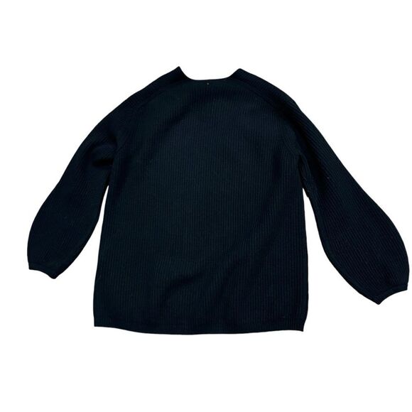 Revolve Cuyana Wool Cashmere Ribbed Balloon Sleeve Sweater - Picture 6 of 12